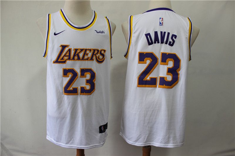 Men Los Angeles Lakers #23 Davis White Game Nike NBA Jerseys